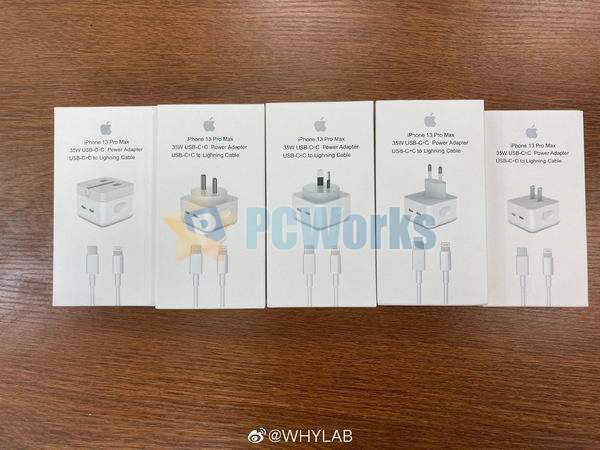 苹果35W双C口充电器曝光：分单充电头、带转接线套装两种版本插图1